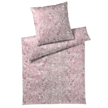 Bio-Baumwolle Bettwäsche Opus Paisley rosé-violett von Elegante GOTS zertifiziert