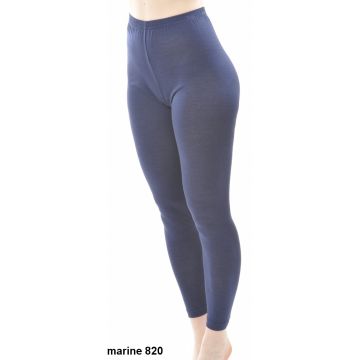 Alkena Leggings lang Wolle Seide marine