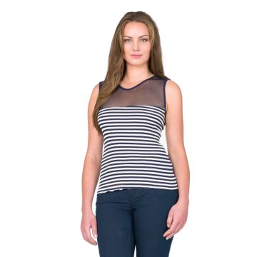 Seide-Baumwolle Camisole-Shirt Arona marine-champagner von Gattina