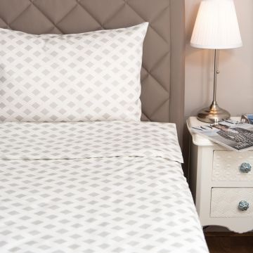 Bettwäsche aus Lyocell Classic Salzburg silber  von HEFEL
