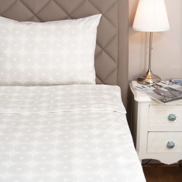 Bettwäsche aus Lyocell Classic Vienna silber  von HEFEL