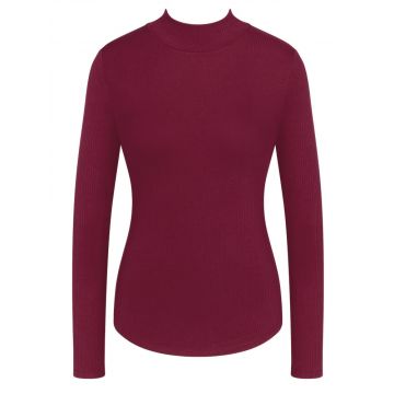 Viscose Ripp Turtleneck Shirt bordeaux rot Climate Control von Triumph