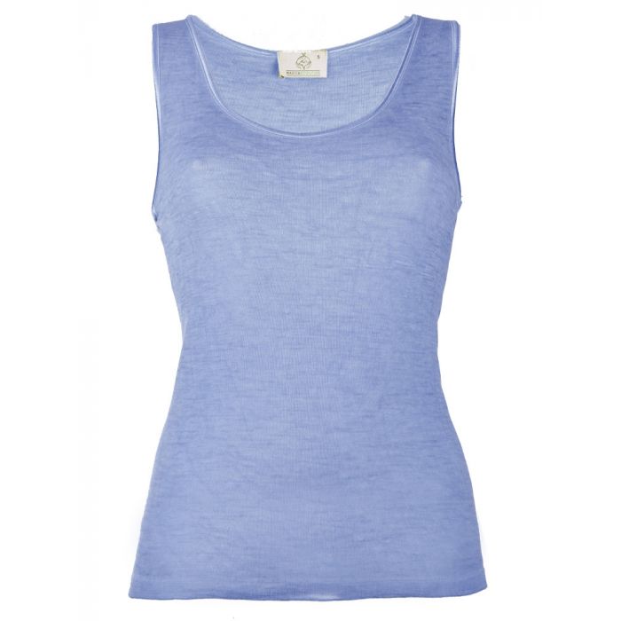 Wolle-Seide Camisole Top Rugiada SL rauchblau von Madiva Eco Future